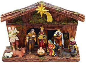 img 3 attached to Exquisite Kurt Adler 11-Piece Nativity Set: A Timeless Holiday Décor Delight
