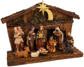 img 4 attached to Exquisite Kurt Adler 11-Piece Nativity Set: A Timeless Holiday Décor Delight