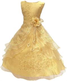 img 4 attached to Stylish and Sparkling Toddler Birthday Petticoat with Embroidery - Perfect for Girls' Dresses