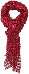 img 1 attached to 👗 Alivila.Y Fashion Women's Glitter Sparkling Sequin Beaded Wedding Evening Scarf Shawls