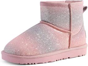 img 4 attached to 🌨️ Warm and Cozy: DREAM PAIRS Toddler Boys Girls Faux Fur Lined Ankle Snow Boots for Winter Activities