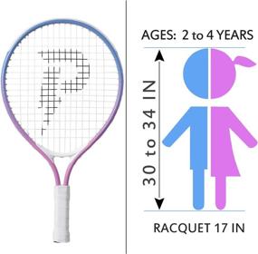 img 2 attached to PIKASEN 17" Kids Tennis Racket - Starter Kit for Kids 4 and Under with Shoulder Strap Bag and Mini Tennis Racket - Toddler Tennis Raquet - Best Choice for Young Players