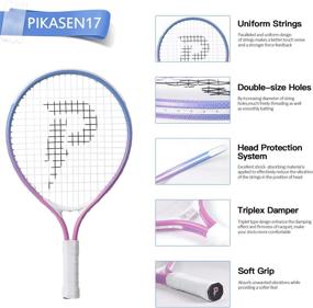 img 1 attached to PIKASEN 17" Kids Tennis Racket - Starter Kit for Kids 4 and Under with Shoulder Strap Bag and Mini Tennis Racket - Toddler Tennis Raquet - Best Choice for Young Players