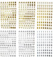 📦 glitter self-adhesive hot stamping letter and number stickers - diy gift, hand account, photo frame, album decoration sticker - gold and silver - numblartd 6 sheets logo