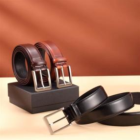 img 1 attached to 👔 Genuine Leather Classic Casual Men's Accessories and Belts by XOUXOU