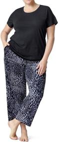 img 2 attached to HUE Womens Skimmer Black Wavy Leopard