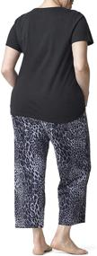 img 1 attached to HUE Womens Skimmer Black Wavy Leopard
