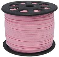 🌸 pink suede cord lace leather cord for jewelry making - 3x1.5mm, 20 feet - beadstreasure logo