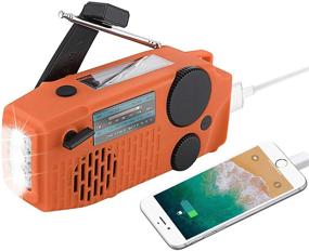 img 4 attached to 🔋 HOBFO 2020 Newest Emergency Solar Hand Crank Portable Radio - 2000mah Battery, NOAA Weather Radio with AM/FM, LED Flashlight, Cell Phone Charger, SOS Alarm - Ideal for Household and Outdoor Emergencies