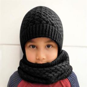 img 3 attached to 🧣 Epeius Winter Knitted Infinity Children Girls' Accessories: Stay Warm in Cold Weather!