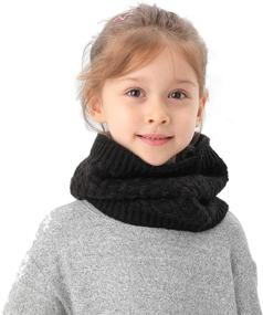 img 4 attached to 🧣 Epeius Winter Knitted Infinity Children Girls' Accessories: Stay Warm in Cold Weather!
