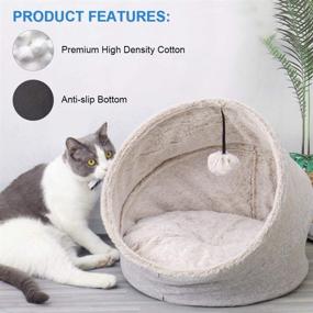 img 1 attached to Cat Bed Indoor Comfortable Reversible