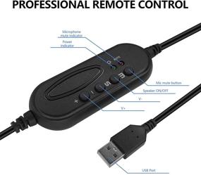 img 1 attached to Maxshop USB Computer Headset: Comfort-fit Headphone with Microphone & Volume Control for Online Study, Webinars & Call Centers