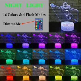 img 1 attached to 🏈 FlyonSea Kids Night Light, Football Party Supplies - 16 Color Changing Baby Football Decor Light with Touch and Remote Control - Perfect Birthday and Christmas Gifts for Kids Boys Baby