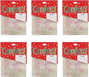 img 2 attached to Beistle SCN167AZ6 Snowflake Confetti Opalescent