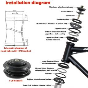 img 3 attached to 🔧 High-performance 1-1/8" Top Cap Bearings for Headsets, Threadless Stem Tapered BMX Bearings with Sealed Nuts - 34mm/44mm Diameter