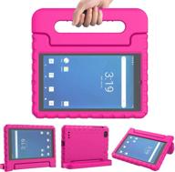onn 7 inch tablet case for girls 2020/2019, blosomeet onn tablet case 7 inch - full-body protection cover with stand handle, lightweight shockproof eva case for walmart 7 inch onn tablet - rosered logo
