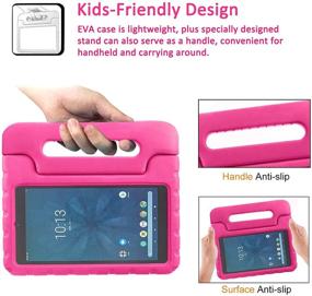 img 3 attached to Onn 7 Inch Tablet Case for Girls 2020/2019, Blosomeet Onn Tablet Case 7 Inch - Full-Body Protection Cover with Stand Handle, Lightweight Shockproof EVA Case for Walmart 7 Inch Onn Tablet - Rosered