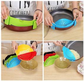 img 1 attached to URBEST Strainer Colanders Silicone Universal