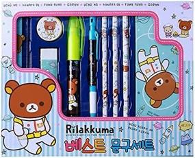 img 1 attached to 🐻 Optimized Rilakkuma Desk Accessories Set – Best School Supplies Stationery Set (GKS14822) in Random Design Styles