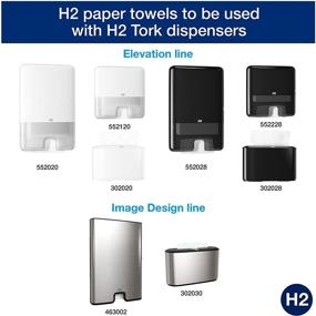 img 2 attached to Tork Multifold Hand Towel - White, H2, Universal, 3-Panel, 100% Recycled Fibers, 1-Ply - 16 x 250 Sheets - MB540A