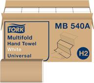 tork multifold hand towel - white, h2, universal, 3-panel, 100% recycled fibers, 1-ply - 16 x 250 sheets - mb540a logo