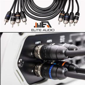 img 2 attached to High-Quality Elite Audio Premium Series 100% OFC Copper RCA Interconnects Stereo Cable, 4 Channel 15' Cord (4 x RCA Male to 4 x RCA Male Audio Cable, Double-Shielded with Noise Reduction, 15 Feet Length)