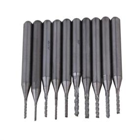 img 2 attached to 🔧 BQLZR 3.175mm Engraving Drill Bits for CNC PCB Machinery 0.6-1.5mm - Pack of 10