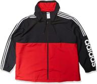 adidas essential ветровка с цветными блоками scarlet логотип
