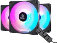 🖥️ enermax hf120 rgb pwm 120mm корпусный вентилятор 3-пакета с адресной синхронизацией rgb для материнской платы/контрольного блока - черный (uchf12pargb-bp3) логотип