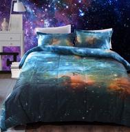 juwenin galaxy down alternative queen comforter set: fluffy and warm bedding with 2 pillow covers, all season luxury logo