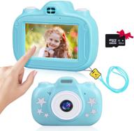 📸 aleath hd touch screen kids camera - 32gb sd card included - 3 inch video camera for children - perfect birthday gift for boys and girls, ages 3-12 years - blue logo