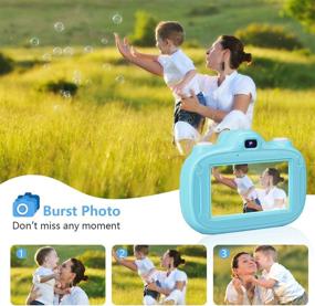 img 1 attached to 📸 Aleath HD Touch Screen Kids Camera - 32GB SD Card Included - 3 Inch Video Camera for Children - Perfect Birthday Gift for Boys and Girls, Ages 3-12 Years - Blue