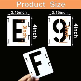 img 2 attached to 🖌️ 42-Piece Set of Reusable 3-Inch Letter Stencils, Symbol Numbers Craft Stencils for Painting on Wood, Walls, Fabric, Rocks, Chalkboards, Signs, and DIY Art Projects