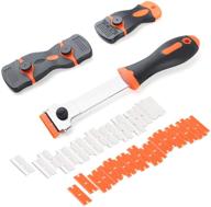 🔪 valorilimit 3pcs multi-purpose razor scrapers set with extra 40pcs blades, premium cleaning tool for effortlessly removing paint, labels, decals, adhesive stickers from auto windows, glass, floors, walls, and stovetops logo