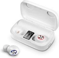 torteco a18 true wireless earbuds: bluetooth 5.0, 2500mah charging case, ipx6 waterproof, 104h playtime, deep bass stereo sound - perfect for sports logo