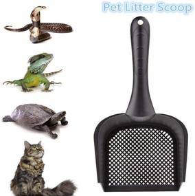 img 3 attached to OptiClean Cat Litter Scoop: Reptile Terrarium Fine Sand & Pet 🐱 Poo Shovel - Kitty Litter Sifter, Bedding Cleaner, and Reptile Terrarium Scoop