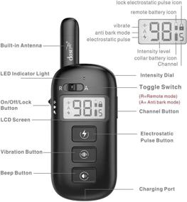 img 3 attached to Advanced 2-in-1 Dog Training and Auto Bark Collar - Rechargeable Remote Shock Collar with 3 Modes, Beep, Vibration, Static (Lockable) - 1900Ft Remote Range, 100% Waterproof