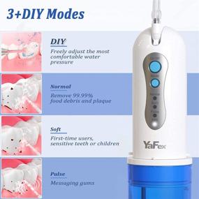 img 2 attached to 🦷 YaFex Cordless Water Flosser: Portable Teeth Cleaner with Case, 5 Jets, DIY Mode - Ideal for Braces and Bridges Care