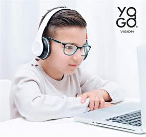 img 1 attached to 👓 Kids Blue Light Glasses for Anti-Eyestrain: Boys & Girls Gaming Eyeglasses with Blue Light Blocking Technology