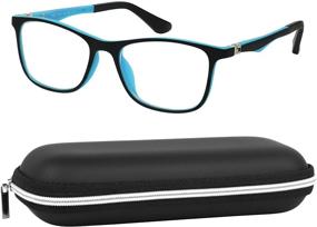 img 4 attached to 👓 Kids Blue Light Glasses for Anti-Eyestrain: Boys & Girls Gaming Eyeglasses with Blue Light Blocking Technology
