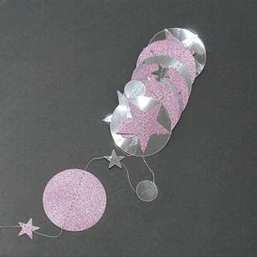 img 1 attached to 🎉 Glitter Silver Pink Polka Dot Circle Garland: Twinkle Little Star Decorations & Streamer Backdrop Banner for Girls Birthday Party Decor, Baby Shower, Wedding, Engagement, Anniversary, Sweet 16, Bridal Shower