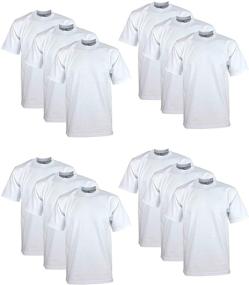 img 4 attached to 👕 12-Pack of Men's Clothing - Pro Club Heavyweight White T-Shirt