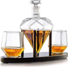 img 3 attached to Diamond Shaped Whiskey Decanter With 2 – Elevate Your Whiskey Experience