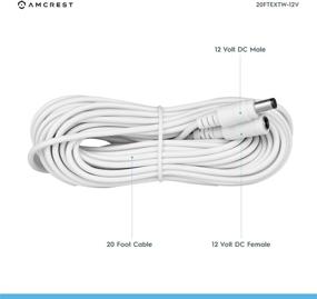 img 1 attached to 🔌 Amcrest 20FTEXTW 12V Universal Extension Cord: Compatible with Various Devices for Enhanced SEO