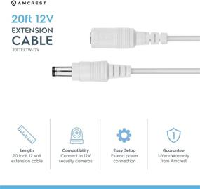 img 2 attached to 🔌 Amcrest 20FTEXTW 12V Universal Extension Cord: Compatible with Various Devices for Enhanced SEO