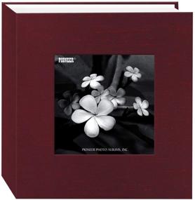 img 3 attached to 📷 Pioneer Photo Albums 100 Pocket Cranberry Silk Fabric Frame Cover Photo Album - Ideal for 4 by 6-Inch Prints!