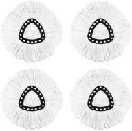 🧹 high-quality 4 pack spin mop replacement heads - easy-to-clean and durable microfiber refills for floor cleaning logo