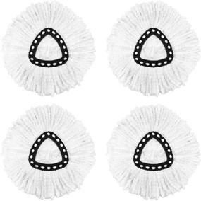 img 4 attached to 🧹 High-Quality 4 Pack Spin Mop Replacement Heads - Easy-to-Clean and Durable Microfiber Refills for Floor Cleaning