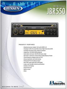 img 2 attached to 🔊 Jensen JBR550 Heavy Duty 160 Watt (4x40W) 12V DC AM/FM/CD Stereo with Single Disc CD/CDR/CDRW Playback, USA AM/FM Tuner and 30 Station Presets (12 AM / 18 FM), including PA Microphone Input